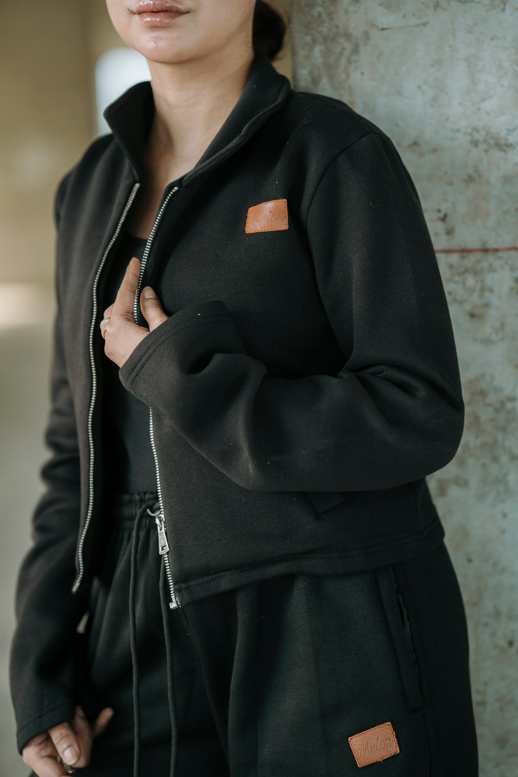 Black Fleece Zip Jacket