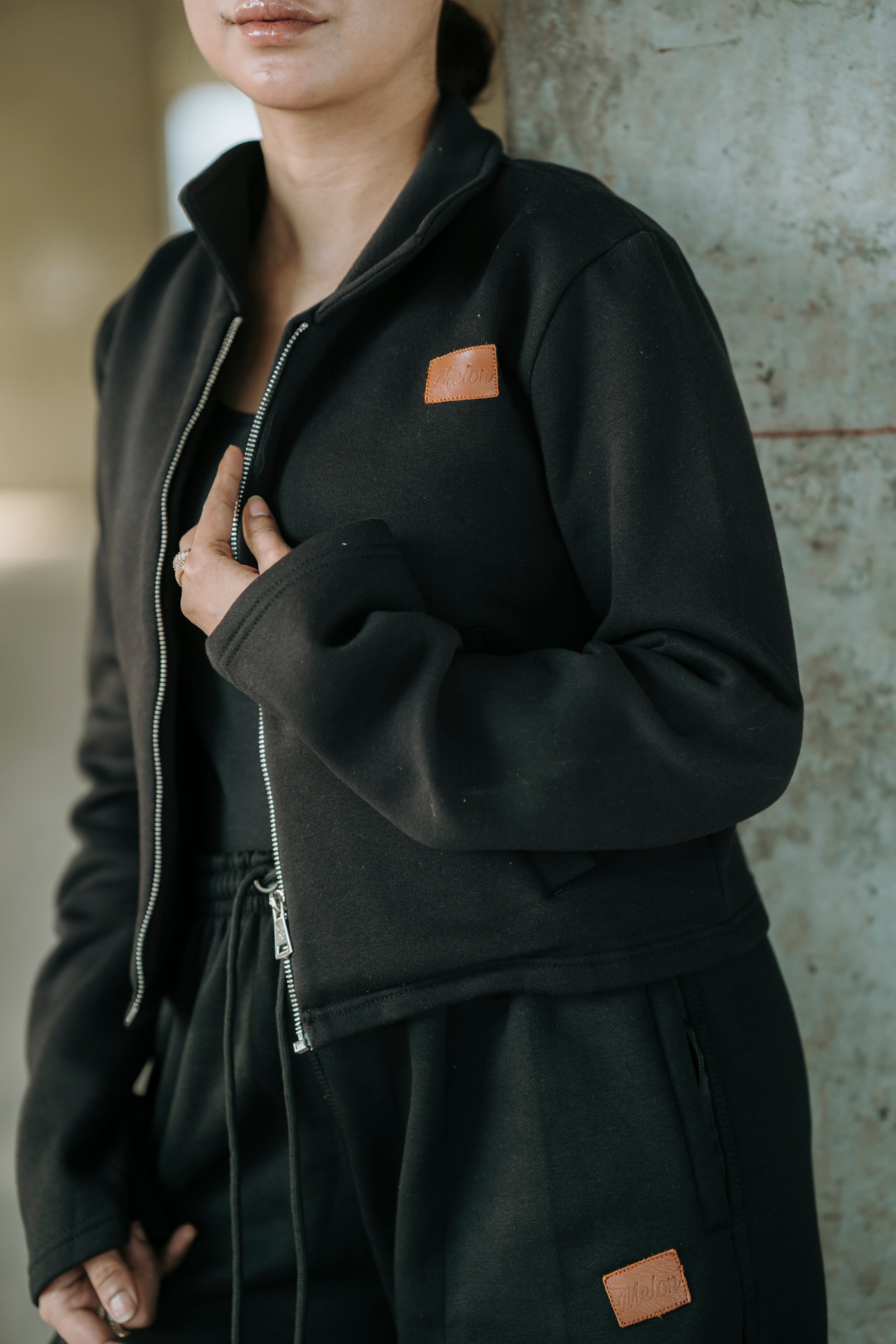 Black Fleece Zip Jacket