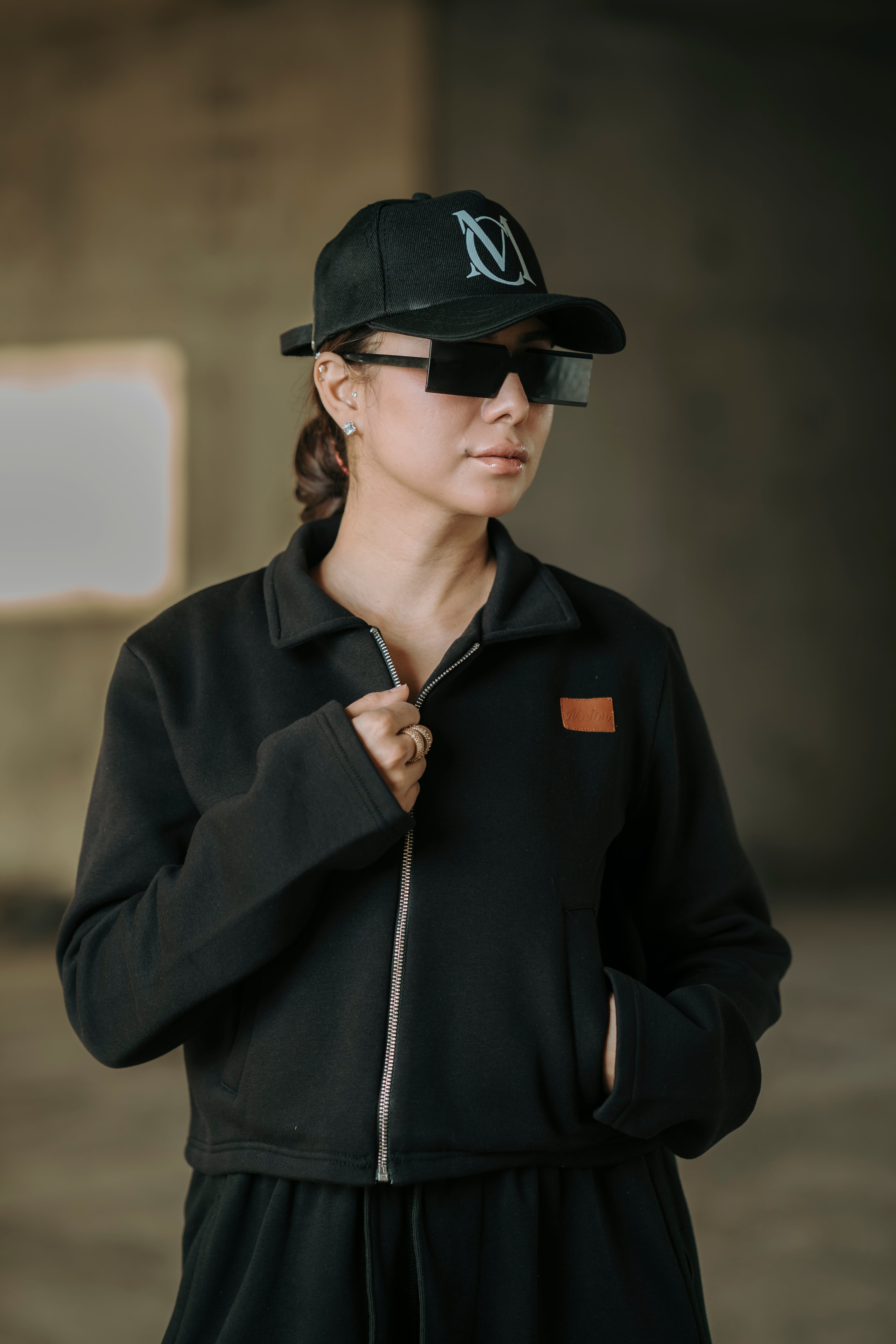 Black Fleece Zip Jacket