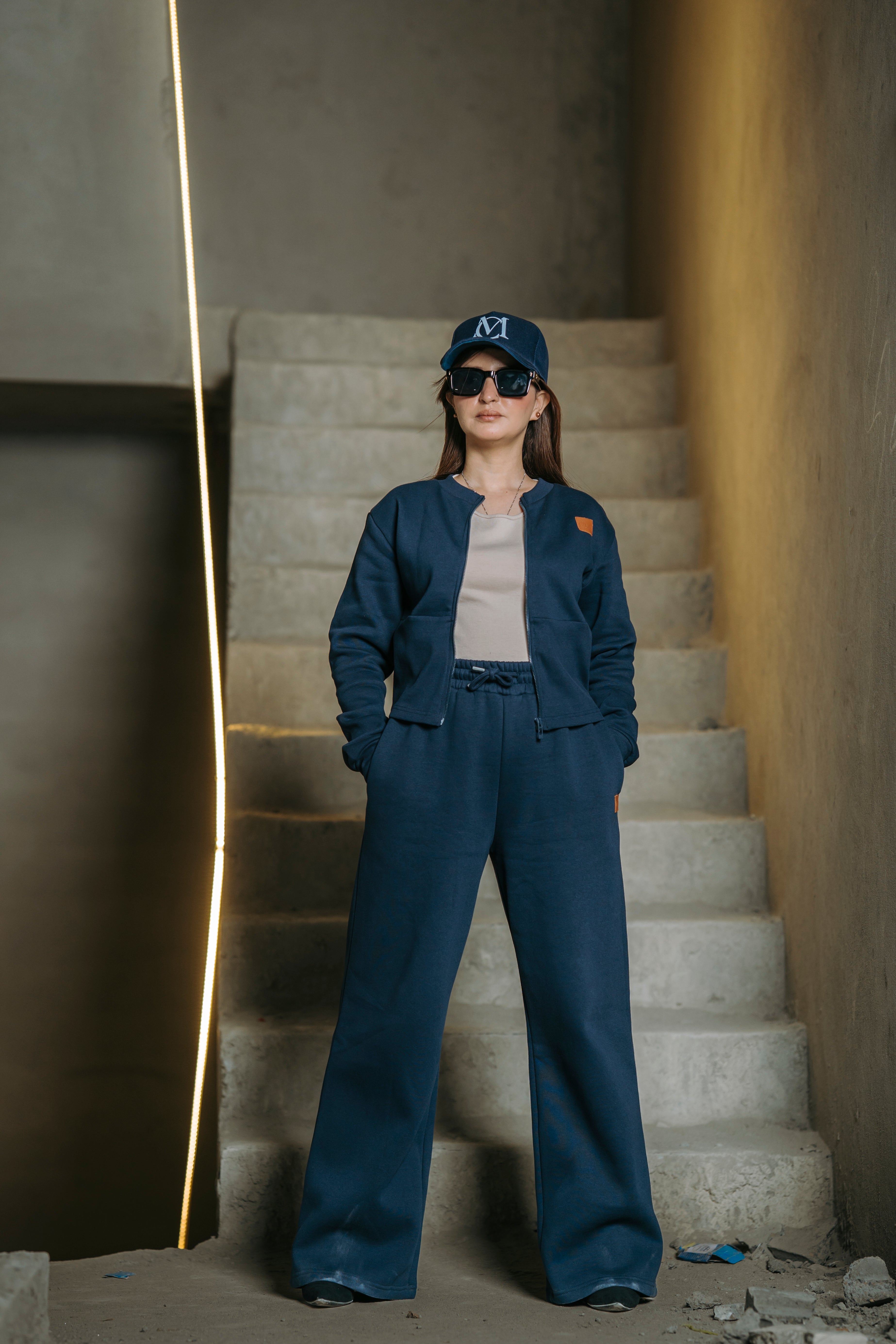 Dark Blue Fleece Tracksuit