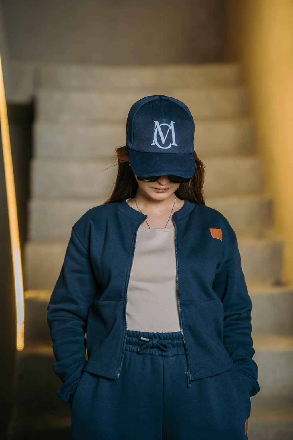 Dark Blue Fleece Tracksuit