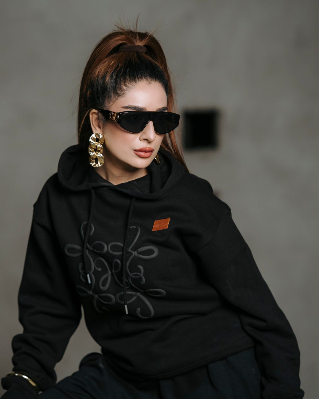 Classic Textured Fleece Hoodie