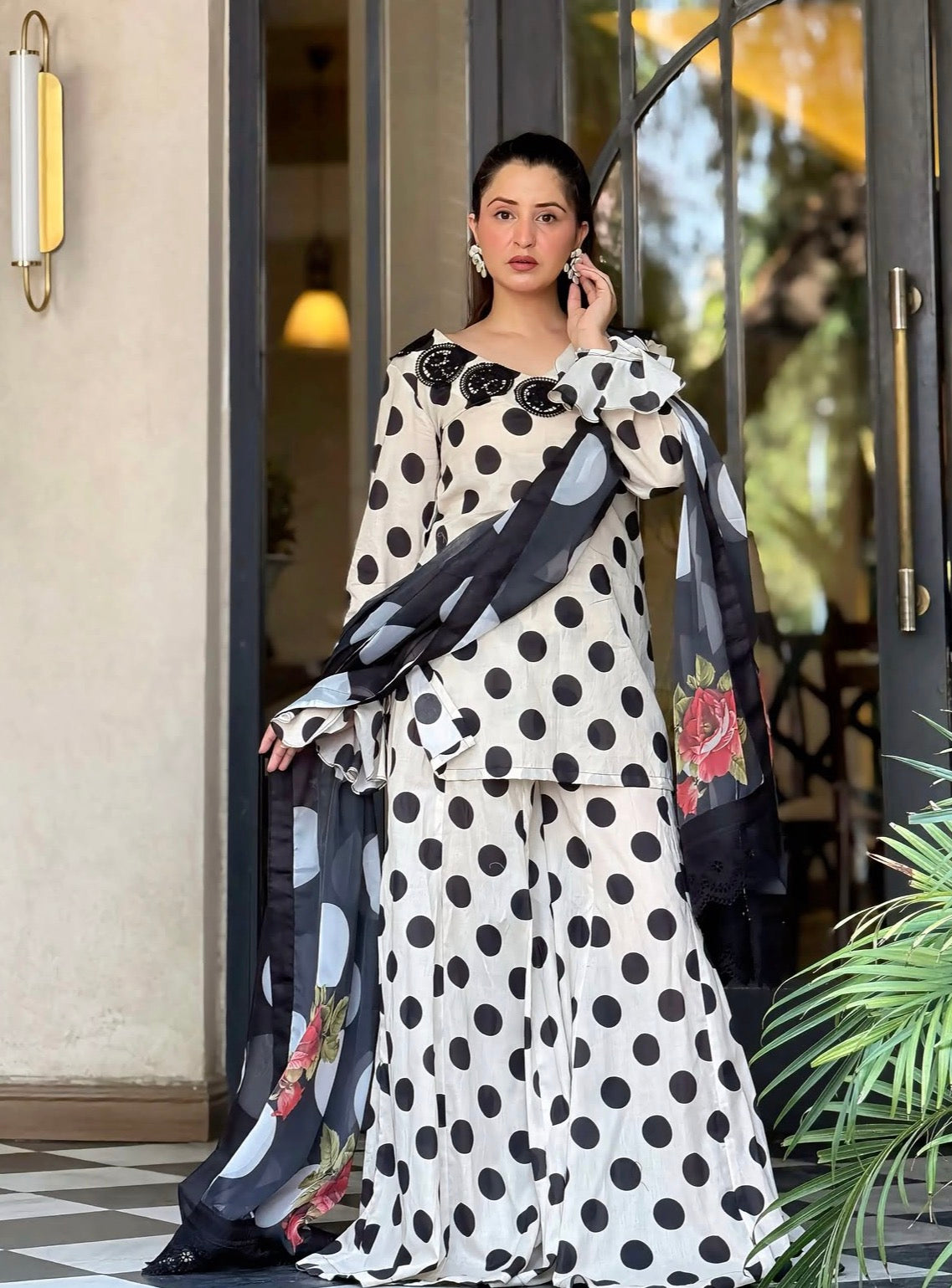 Polka Dot 3 PCs Suit