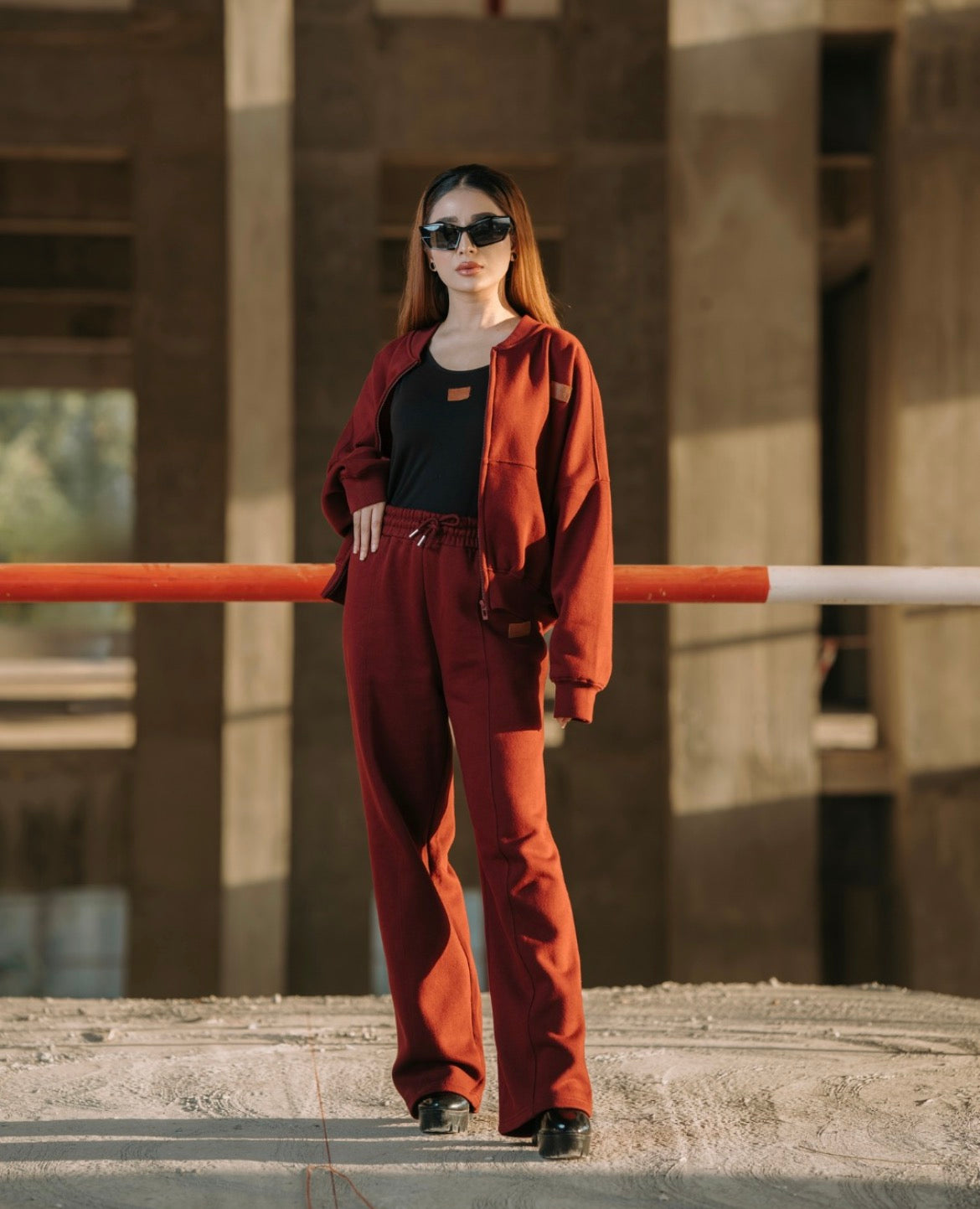 Classic Mehroon Fleece Tracksuit