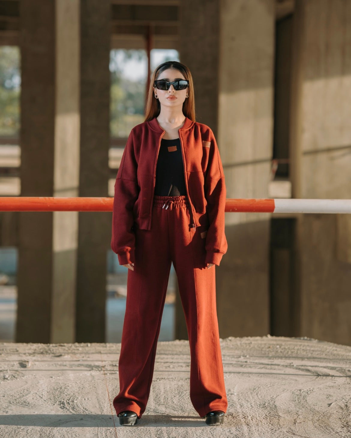 Classic Mehroon Fleece Tracksuit