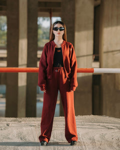 Classic Mehroon Fleece Tracksuit