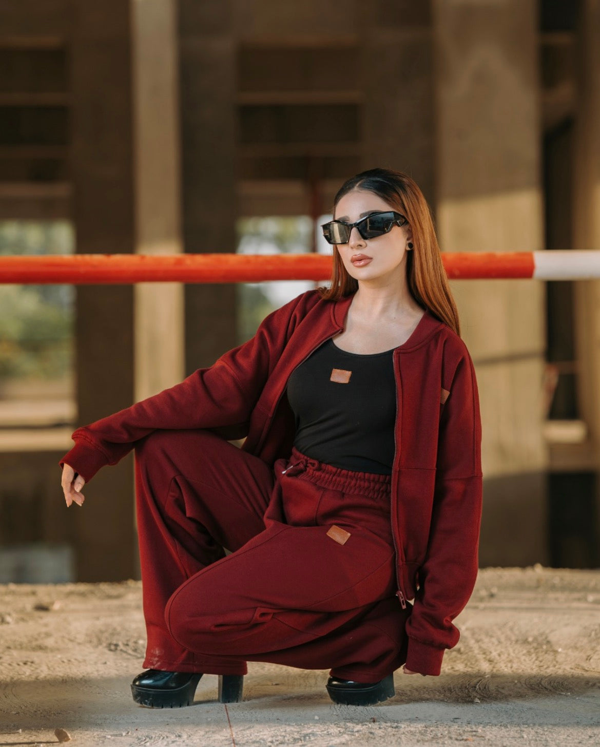 Classic Mehroon Fleece Tracksuit