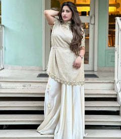Ivory White Gharara