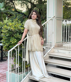 Ivory White Gharara