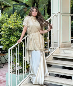 Ivory White Gharara