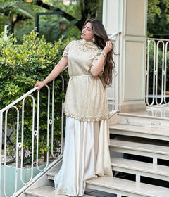 Ivory White Gharara