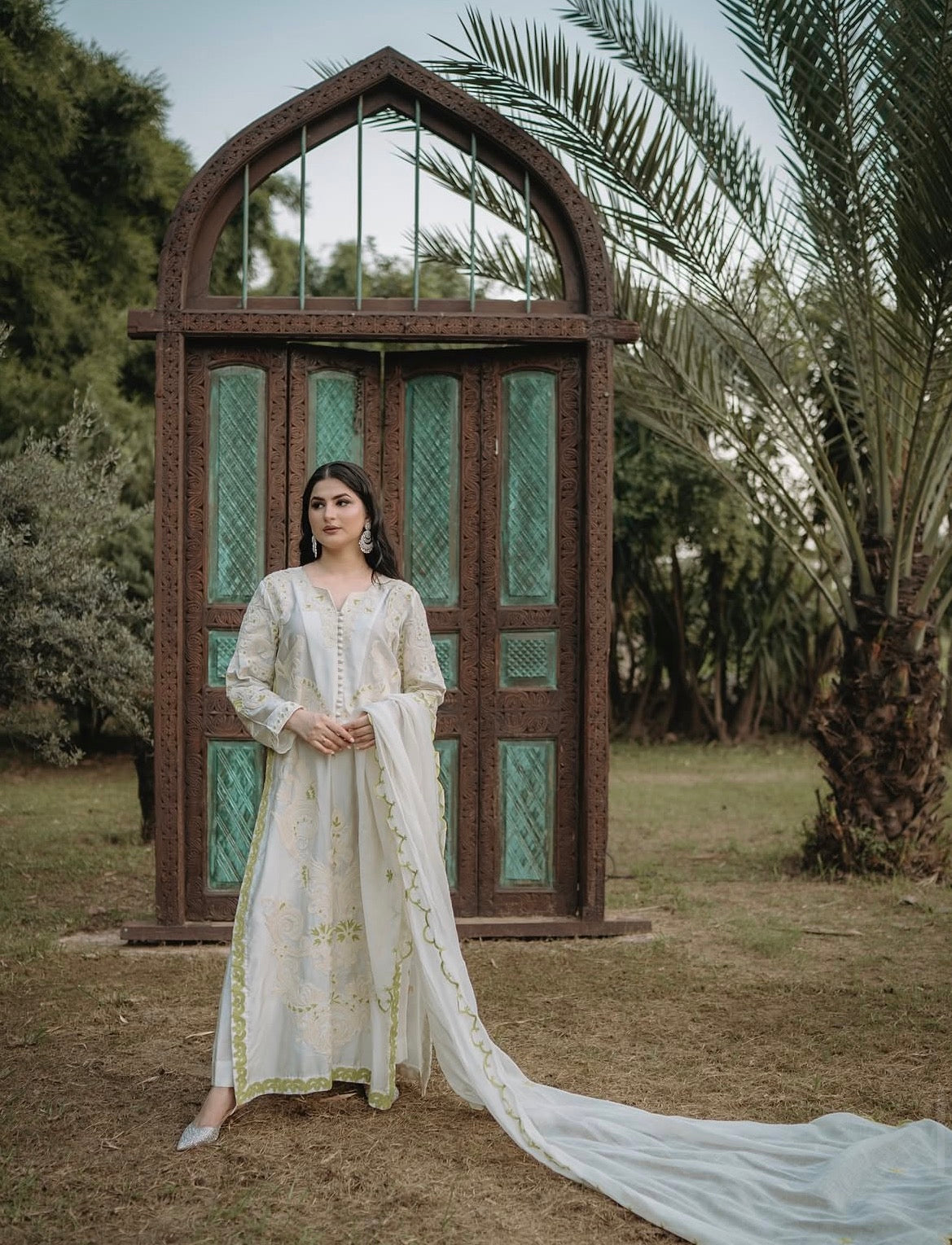 Handmade Shisha Silk 3 Piece Stitched