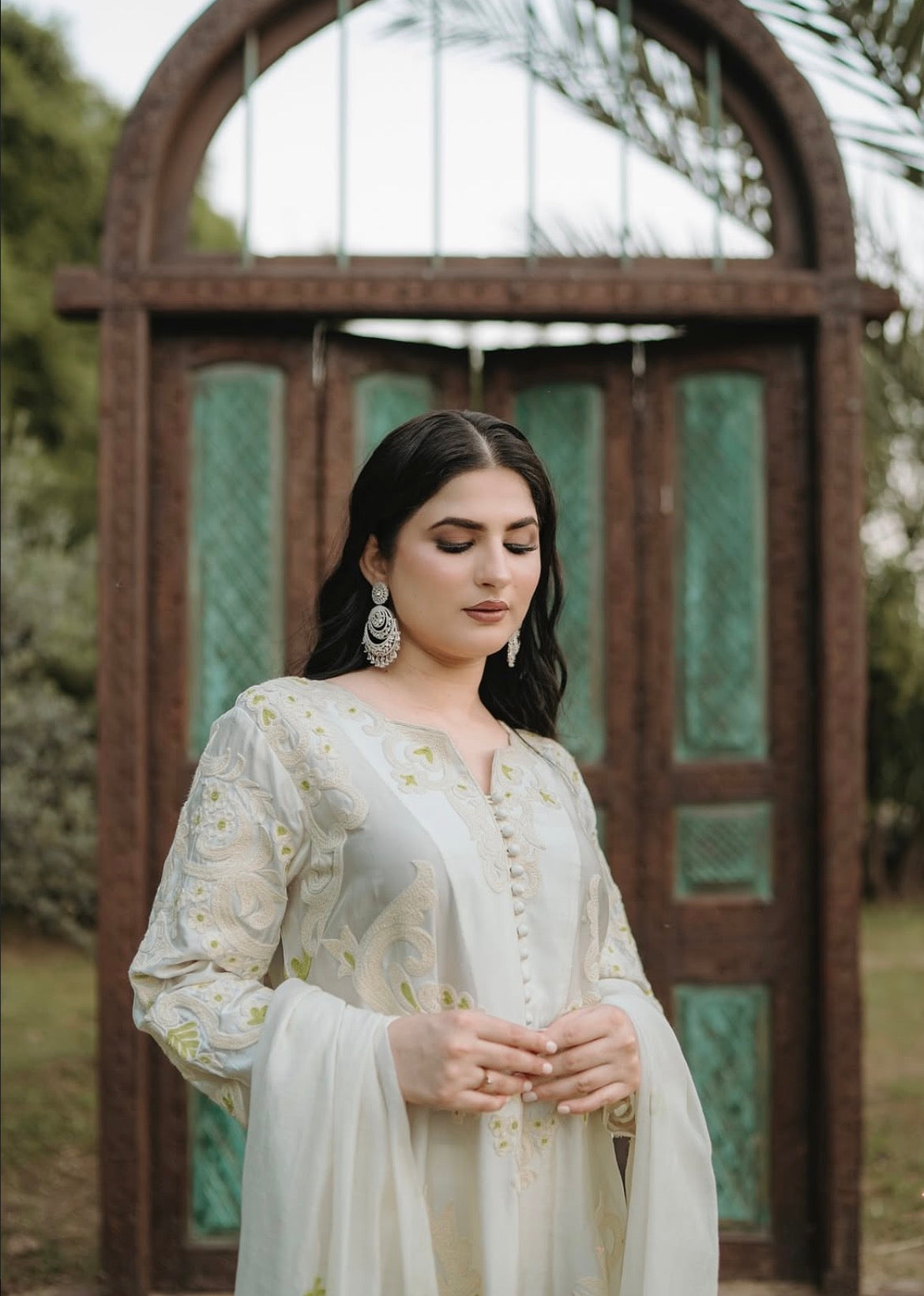 Handmade Shisha Silk 3 Piece Stitched