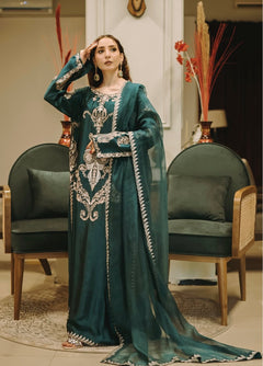 Emerald Green 3 Piece Stitched