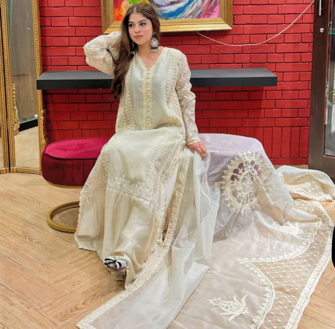 Noor e Ivory 2 Piece silk
