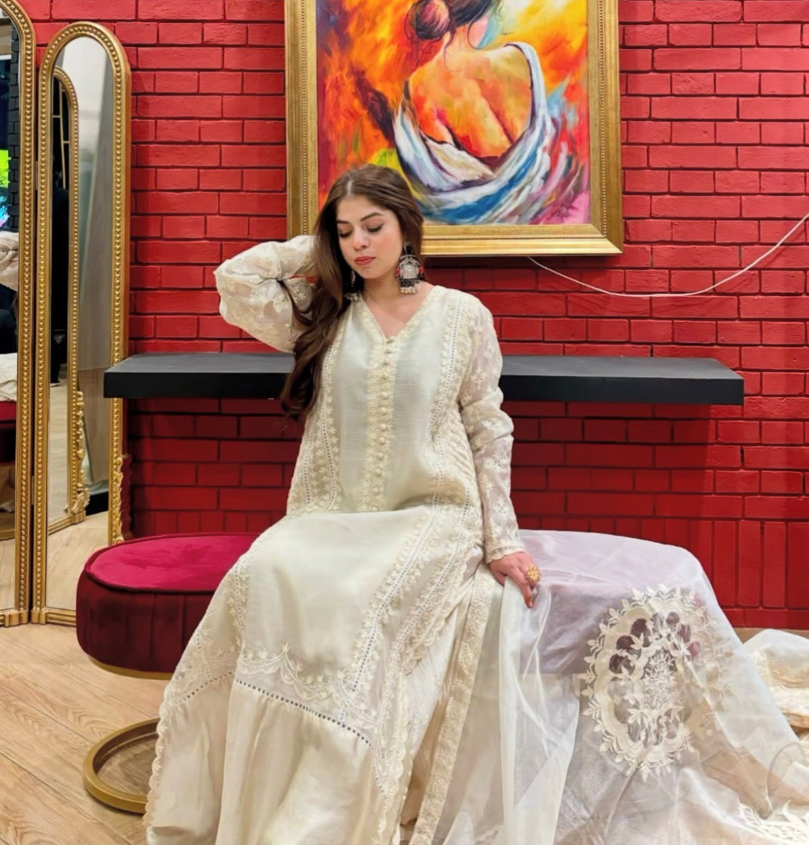Noor e Ivory 2 Piece silk