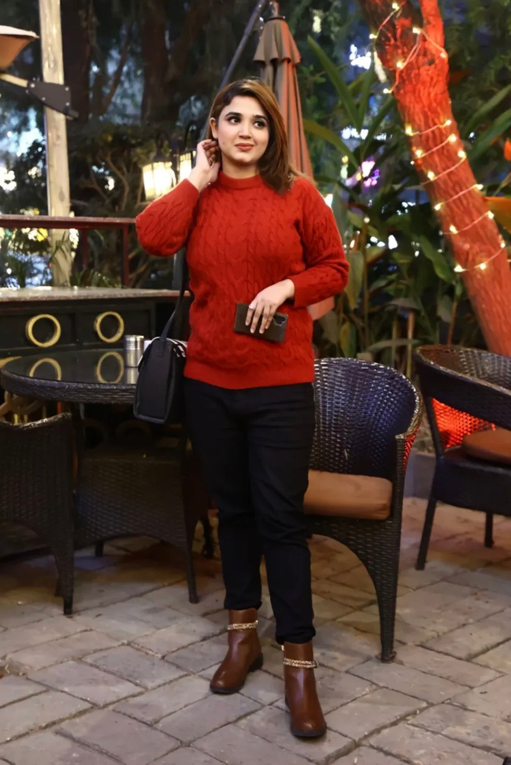 2 pcs Red Shirt Black Trouser