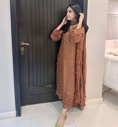 3  pcs Fancy Brown