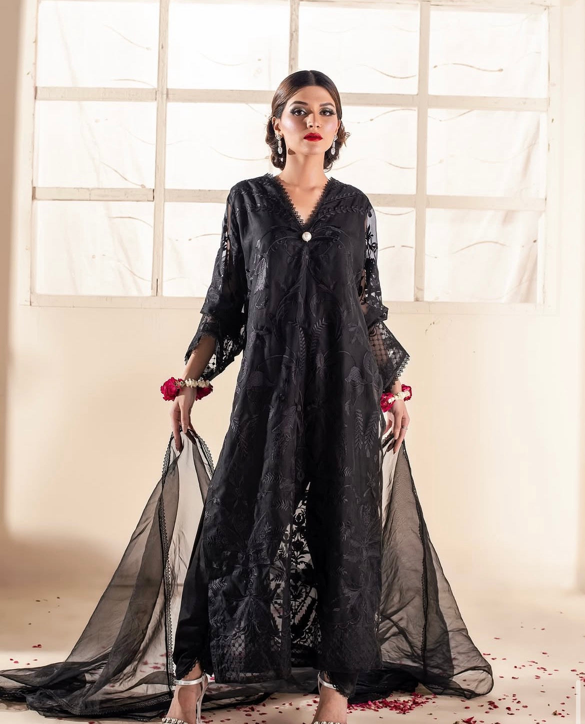 2 pcs Long Black