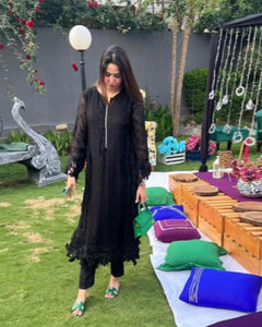 2 pcs black fancy long shirt