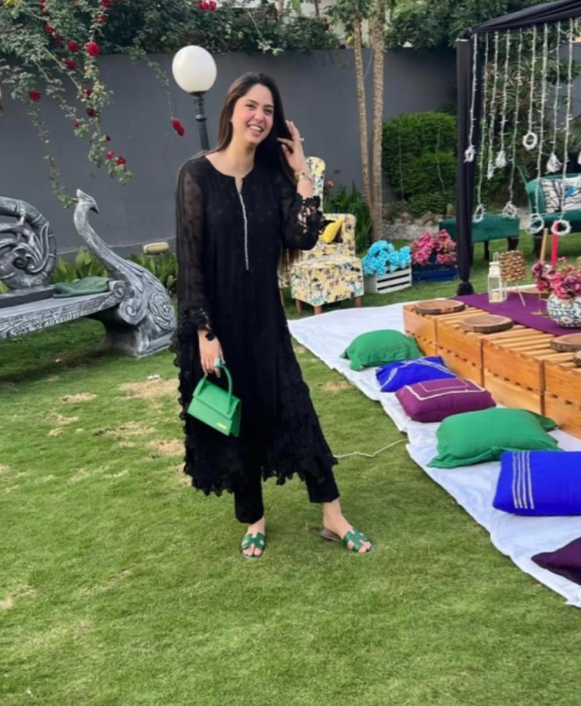 2 pcs black fancy long shirt