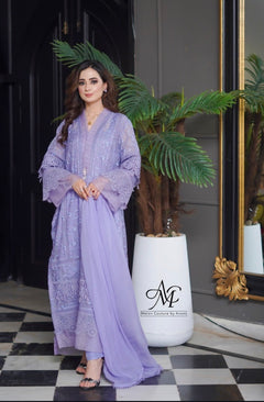 3 pcs Light Purple AM Suit
