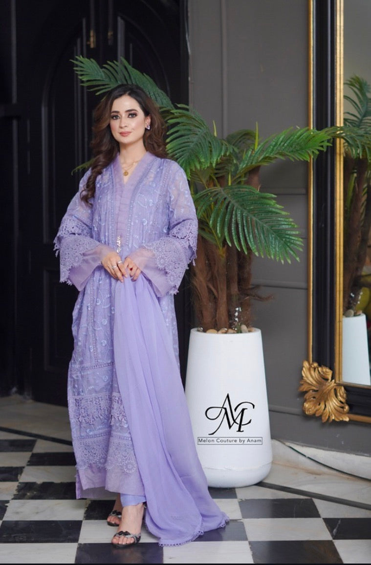 3 pcs Light Purple AM Suit