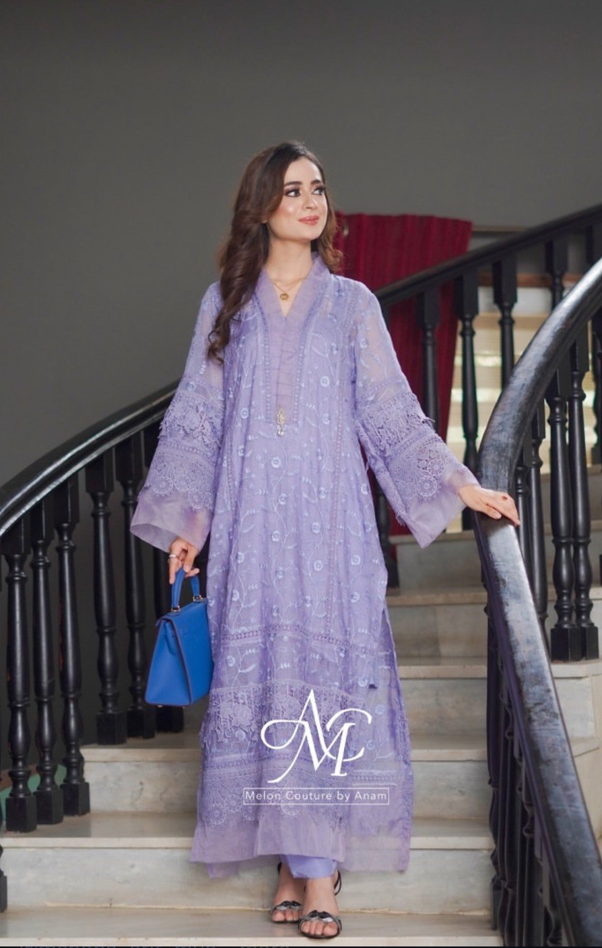 3 pcs Light Purple AM Suit