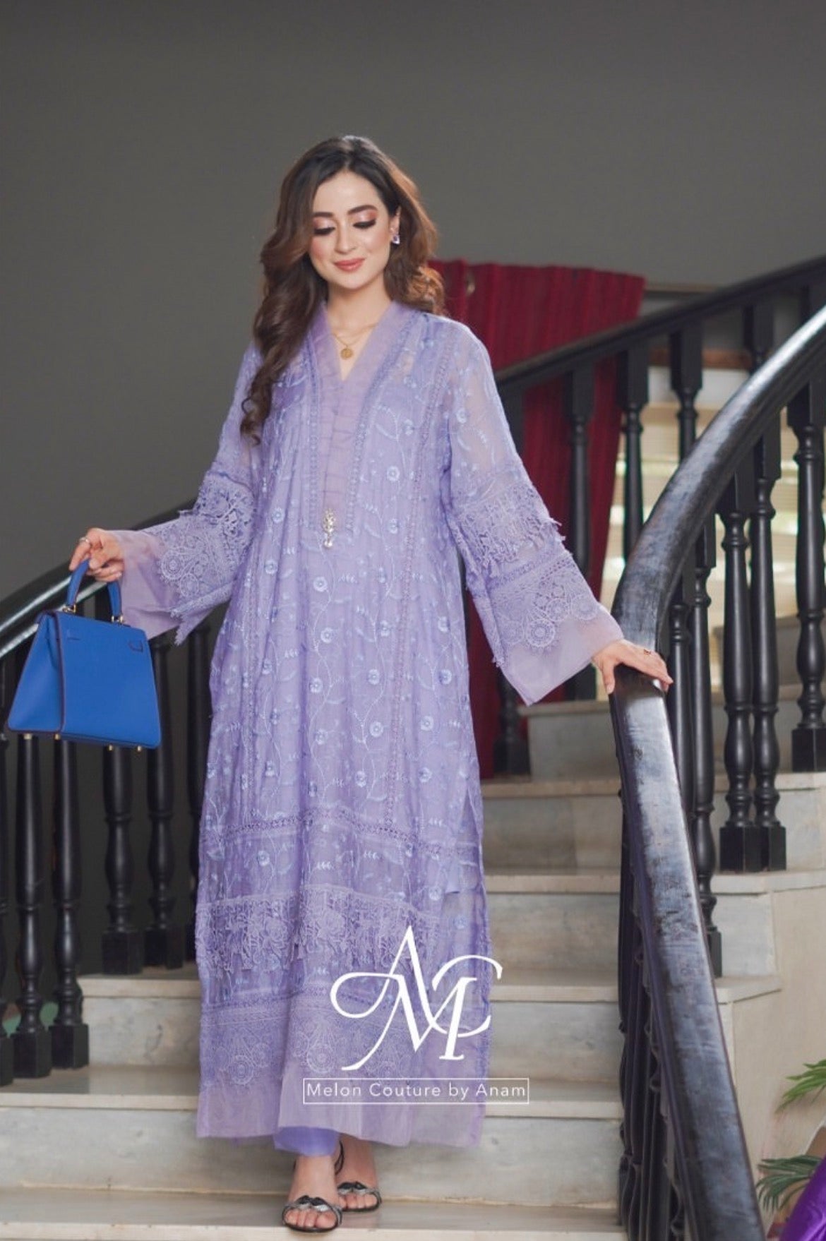 3 pcs Light Purple AM Suit