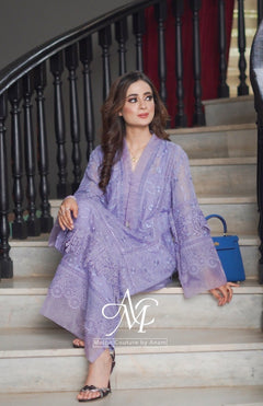 3 pcs Light Purple AM Suit