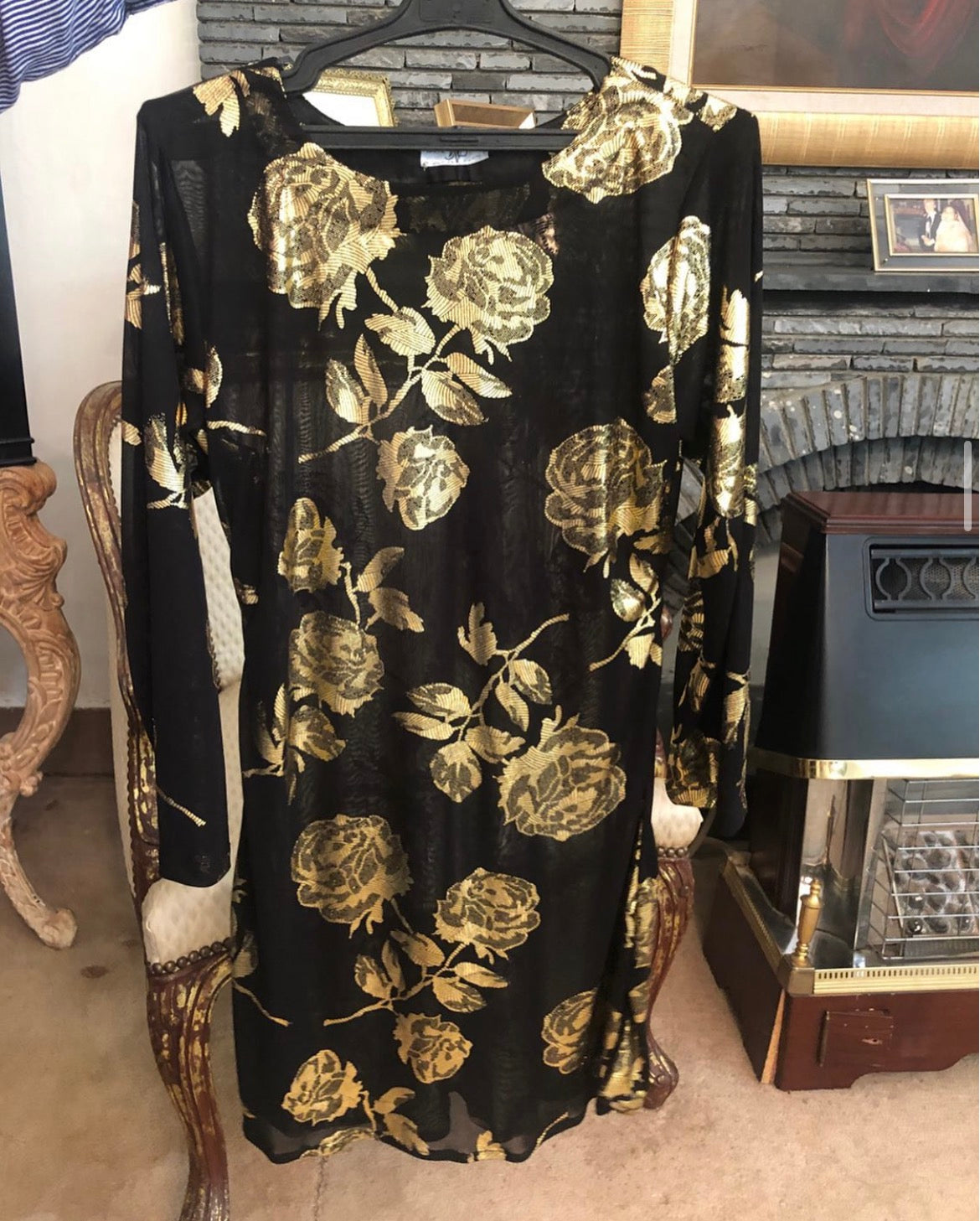 Stiched Black Printed Shirt