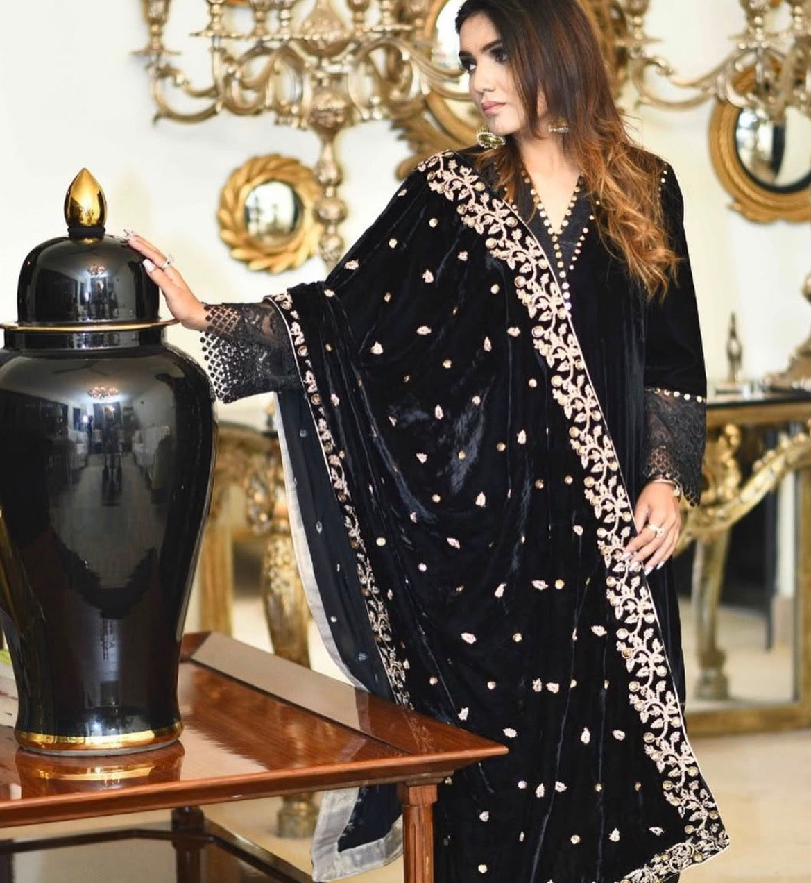 3 pcs Balck fancy
