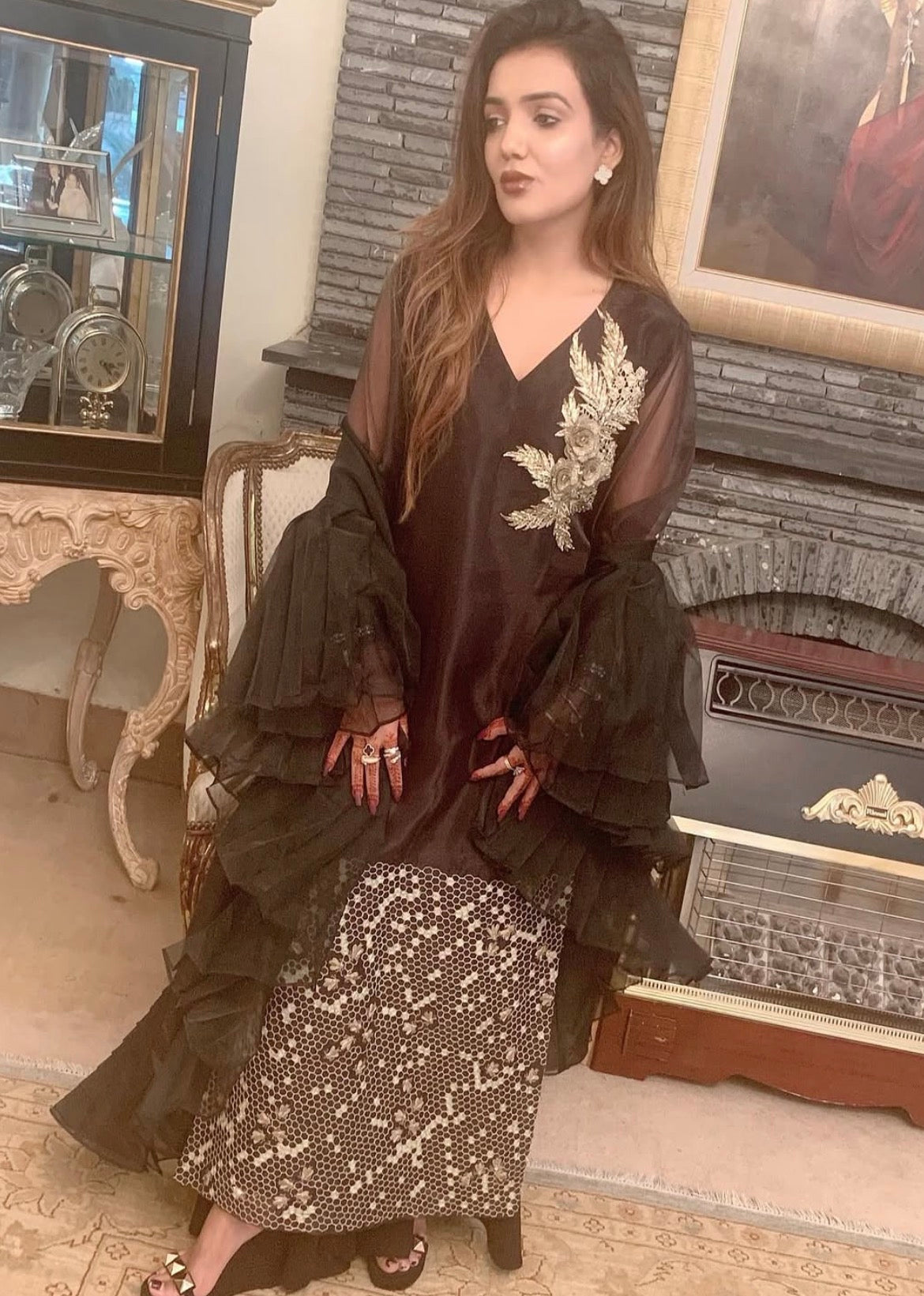 3 pcs Black Fancy