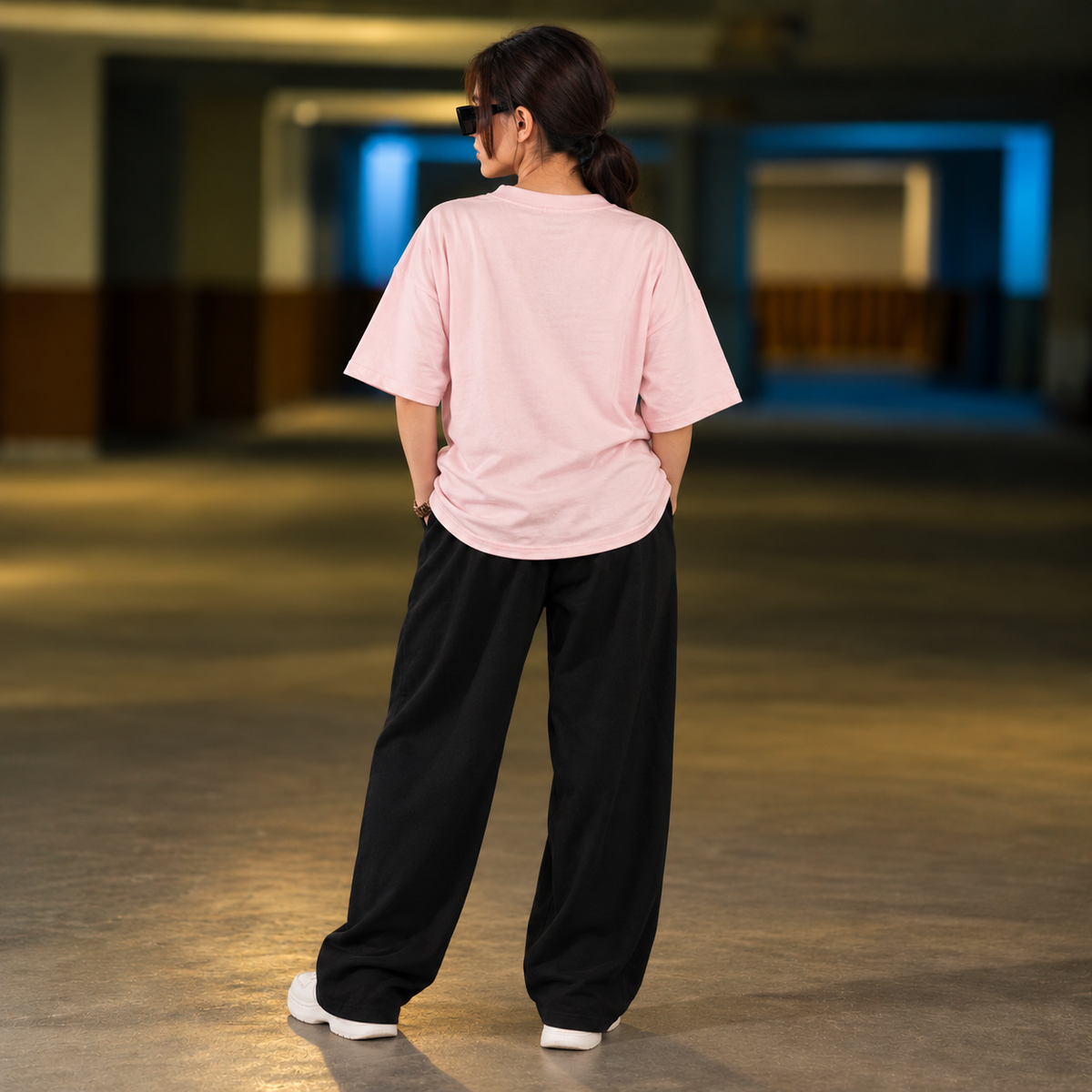 Gen Z Inspired Oversized T-Shirt  Baby Pink