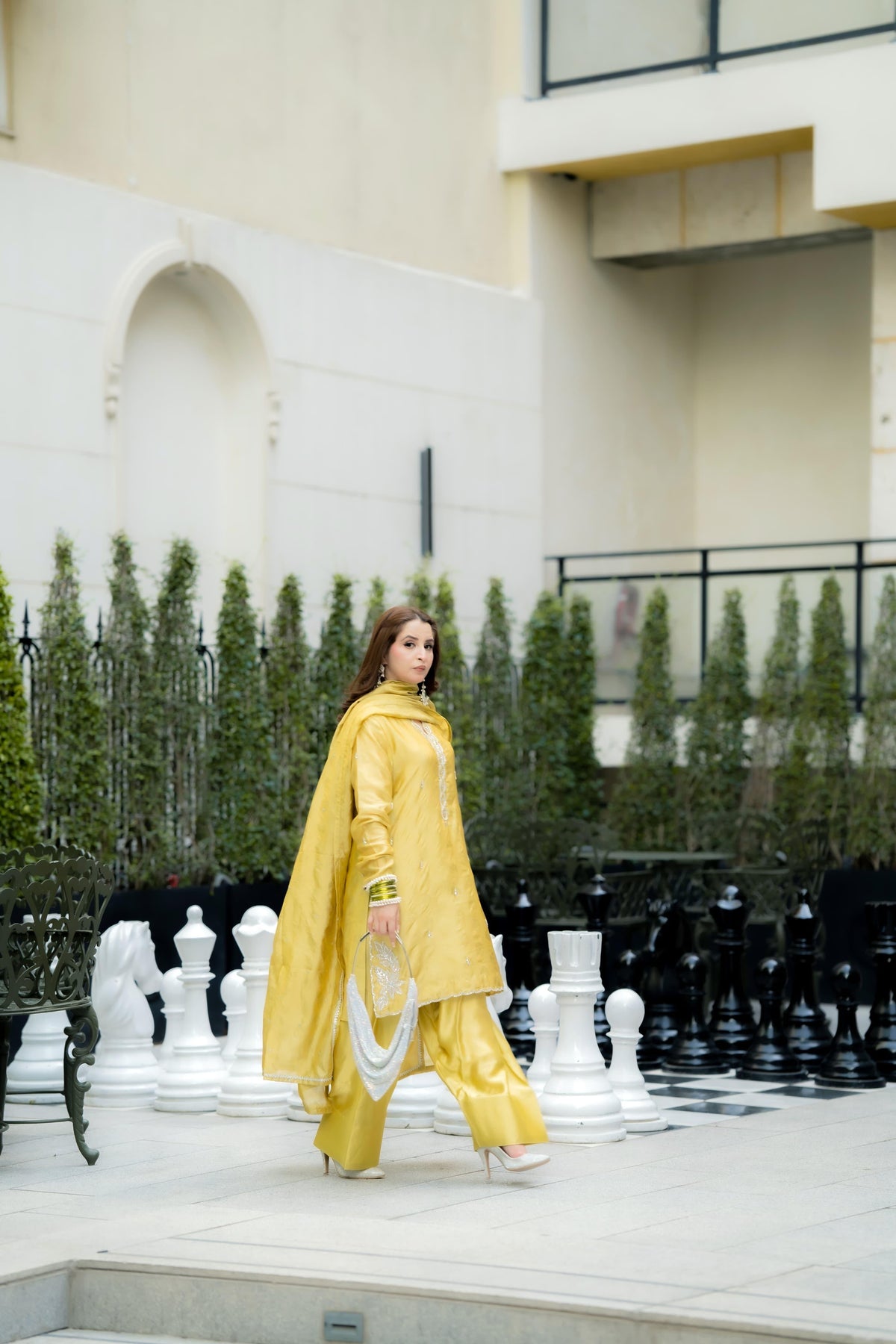 Mustard Mose 3-PC Stitched Dress