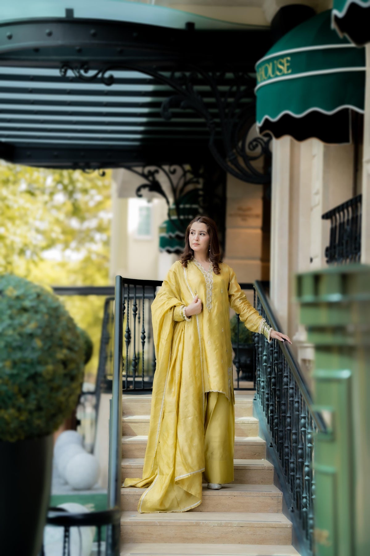 Mustard Mose 3-PC Stitched Dress