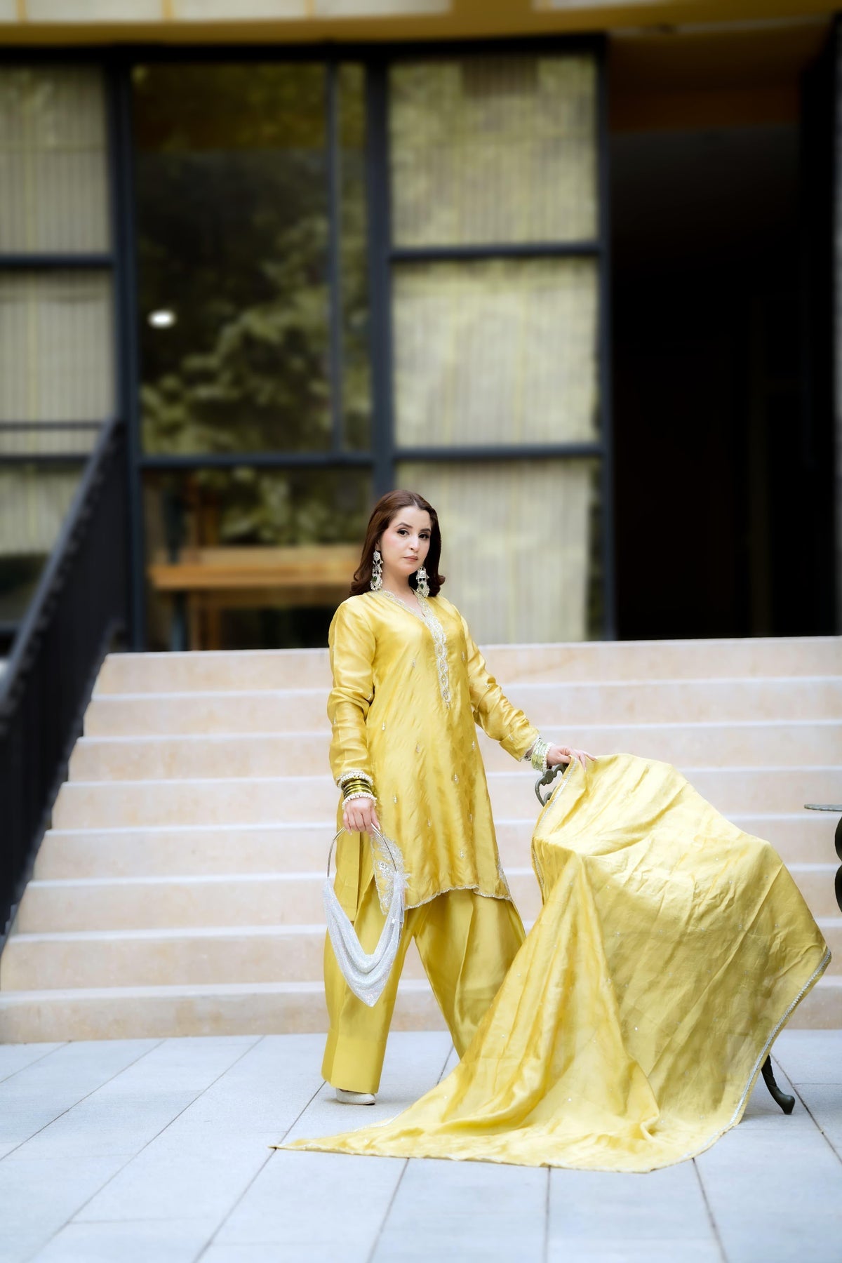 Mustard Mose 3-PC Stitched Dress