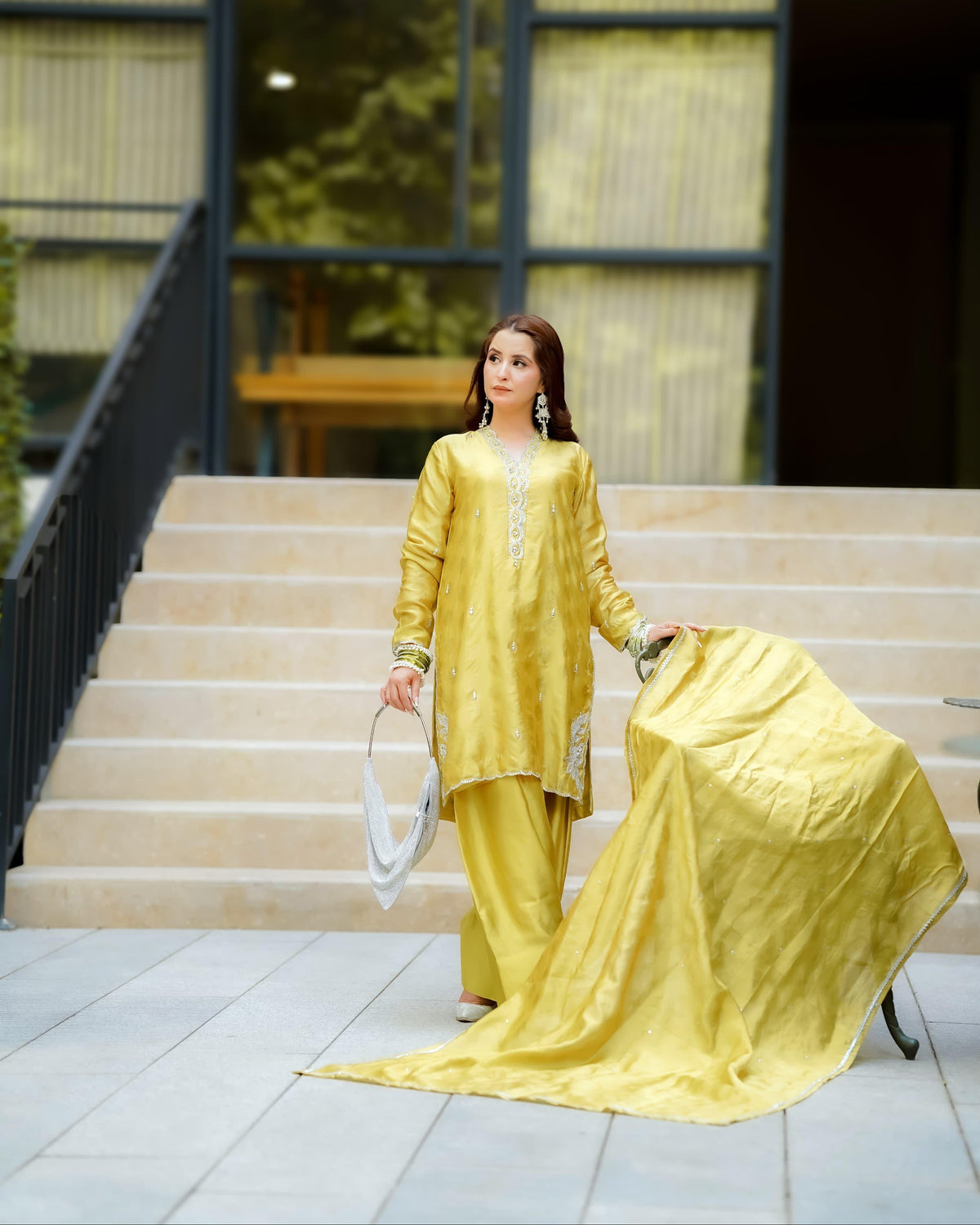 Mustard Mose 3-PC Stitched Dress