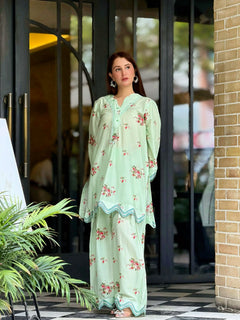 Melon by Anam – 2PC Lawn Suit | Soft Mint Green