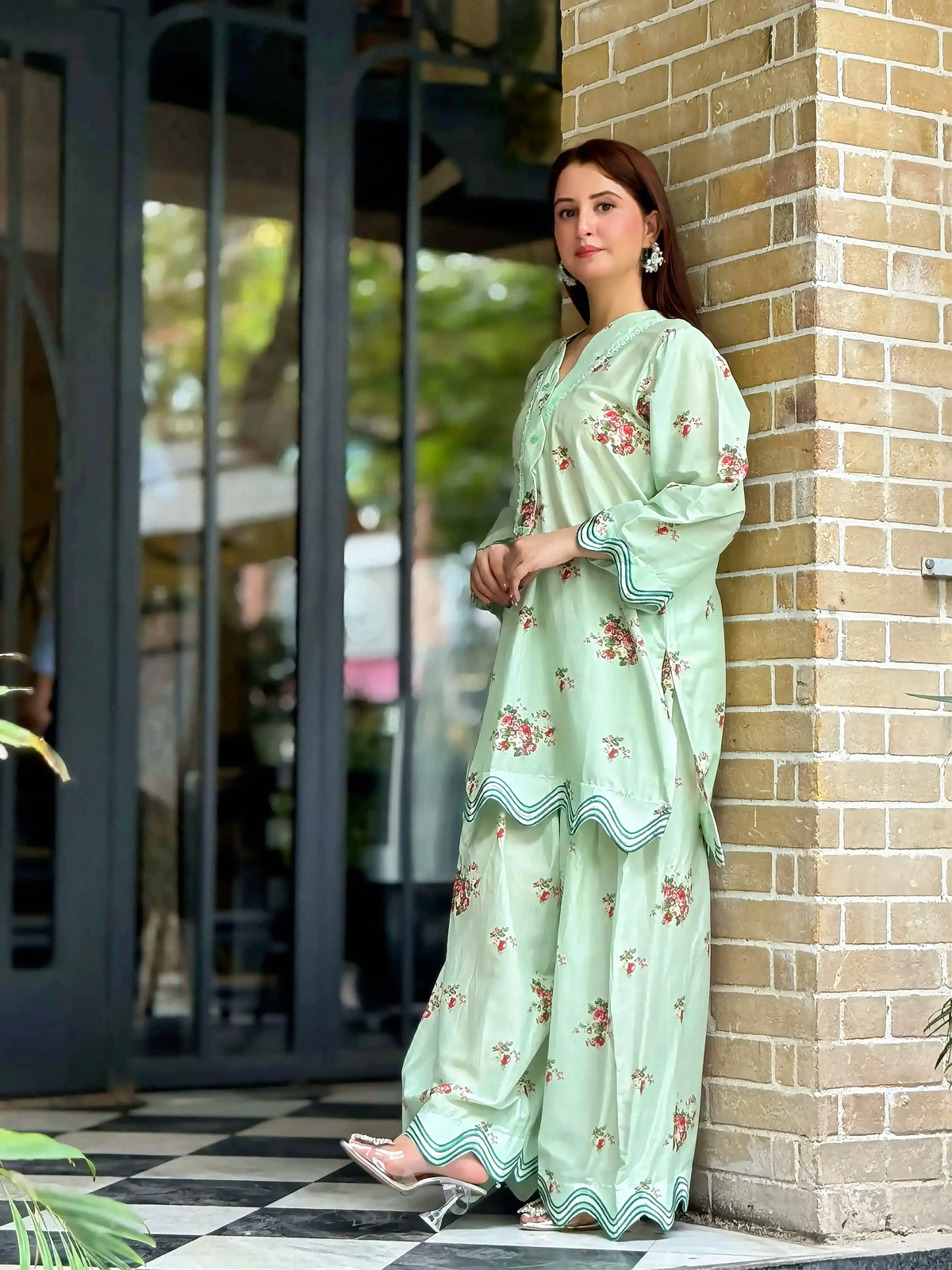 Melon by Anam – 2PC Lawn Suit | Soft Mint Green