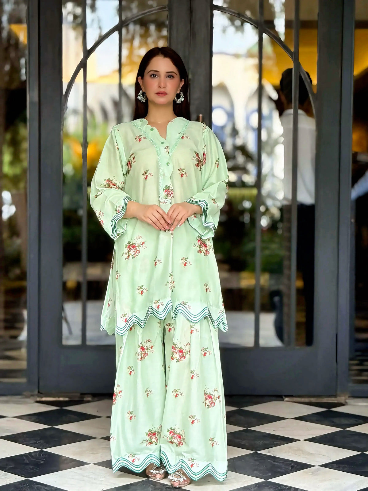 Melon by Anam – 2PC Lawn Suit | Soft Mint Green