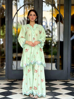 Melon by Anam – 2PC Lawn Suit | Soft Mint Green