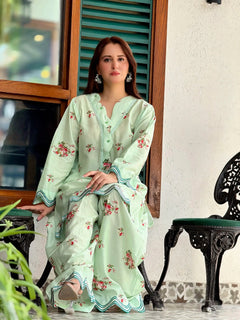 Melon by Anam – 2PC Lawn Suit | Soft Mint Green